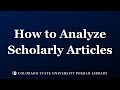 Understanding Scholarly Article Components