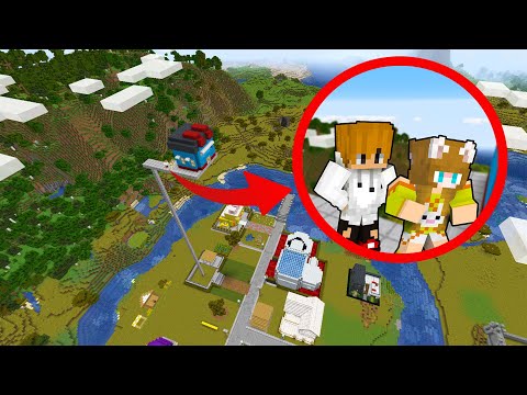 Moving My Friends House Into The Sky In Minecraft! 😨