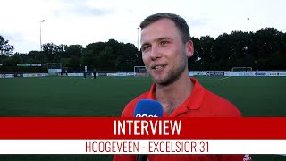 Screenshot van video Jasper Veltkamp: "Je moet altijd loeren op die ene kans" | Hoogeveen - Excelsior'31