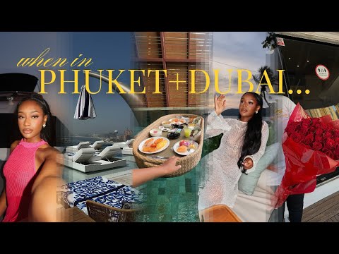 THAILAND + DUBAI TRAVEL VLOG PT.2 | places to go in phuket +  elephants + romantic boat day