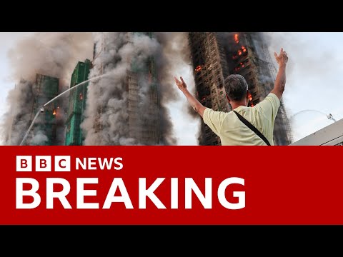 YouTube video thumbnail: At Least Four Killed as Fire Engulfs Hong Kong Apartment Blocks