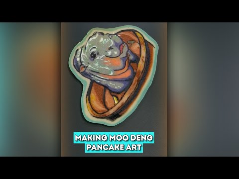 Making Moo Deng Pancake Art