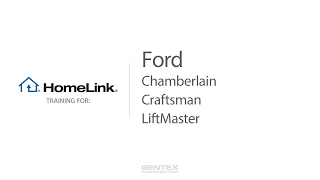 Ford - Chamberlain, Craftsman, and LiftMaster HomeLink Training video poster