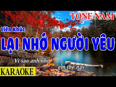 KARAOKE BEAT MỚI -TONE NAM | Lại Nhớ Người Yêu, Đường Tím Bằng Lăng |Liên Khúc Karaoke Trữ Tình