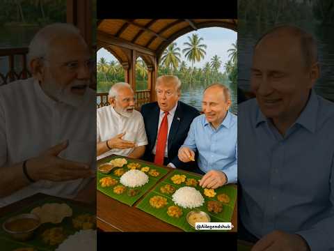 Modi Ji, Trump & Putin Enjoy Kerala Banana Leaf Meal on a Houseboat 🇮🇳🍃