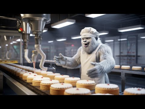 How Cakes Are Made in a Factory 🍰 | Full Production Line Tour with Yeti