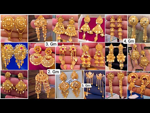 #2025 Gold Earrings Light Weight With Price |Latest Gold Earrings Designs |Gold Earrings Designs #78