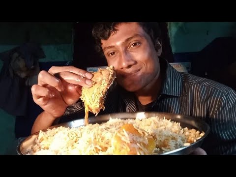 Eating Delicious Chicken Biriyani