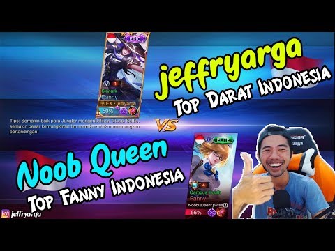 GILA!! DIBANTAI NOOB QUEEN TOP FANNY INDONESIA, 1 VS 1 FANNY