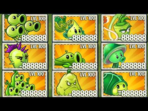 Random 40 GREEN Plants Max Level Battlez - Who Will Win? - Pvz 2 Plant vs Plant