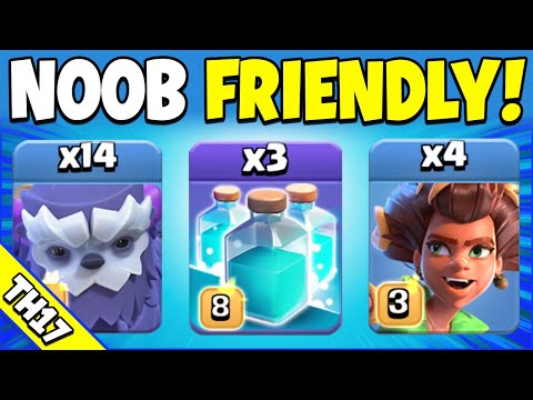 Skill Required: 0/10 Flexibility 9/10! Easy TH17 Attack Strategy (Clash of Clans)
