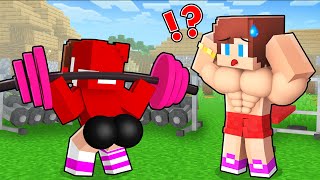 MAIZEN : JJ and JJ Sister in the GYM Training - Minecraft Animation