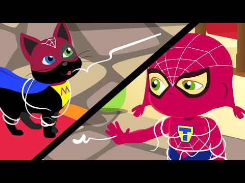 Misifu e Tatty se tornaram Super Heróis \ Super habilidades como o Spider-Man | A Bruxinha Tatty