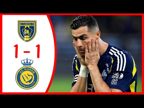 CRISTIANO RONALDO "REVENTÓ" CON EL ÁRBITRO 2025 - Al-Taawon vs Al-Nassr 1-1 (HD)
