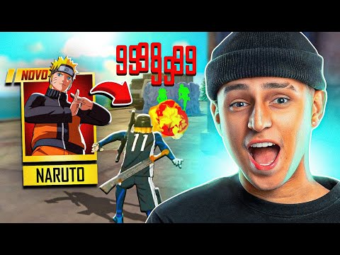 NOBRU SE IMPRESSIONOU COM OS NOVOS PODERES DO NARUTO NO FREE FIRE!