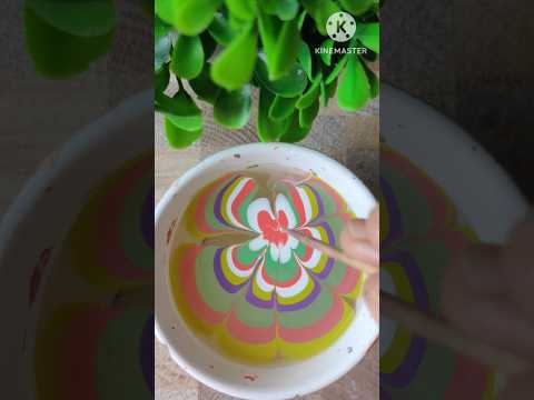 perfect water marbel nailart design ?#nailart #diynails #youtubeshorts #notoolnailart #mood