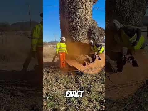 Taking down a hollow 500-year-old oak tree #arborist #cuttingtrees #500years #oaktree #chainsawman