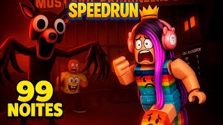 SPEED  RUN FROM 99 NIGHTS! (SCARY OBBY) roblox