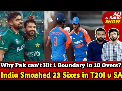 India Smashed 23 Sixes v SA | Why Pak can't Hit 1 Boundary in 10 Overs? | Shubman Out, Shami IN