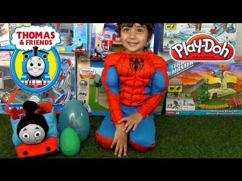 GIANT EGG SURPRISE OPENING Thomas and Friends Toy Trains Disney Cars Toys Kinder Surprise Egg