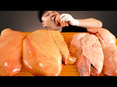 부드럽고 고소하고 녹진한 노랑가오리 애와 홍어 애 먹방~!! 리얼사운드 ASMR Mukbang(Eating Show)