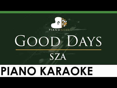 SZA – Good Days – Slowed Down – LOWER Key (Piano Karaoke Instrumental)