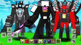 MINECRAFT PE:-FORBIDDEN SKIBIDI TOILET ADD ON V8.3 IN MINECRAFT (POCKET EDITION)-ADDON