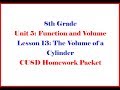 Volume and Area of Cylinders