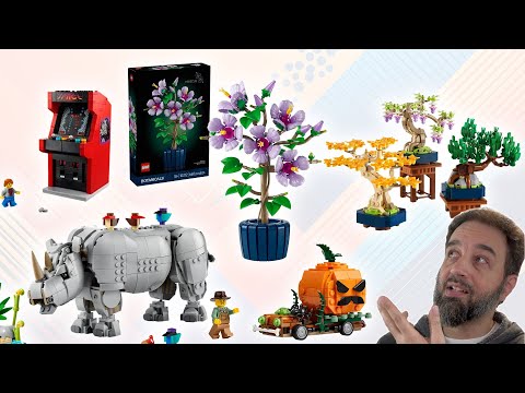 LEGO Mini Bonsai, Hibiscus, Rhino, Arcade Machine, Halloween truck reveals & thoughts! #NotSponsored