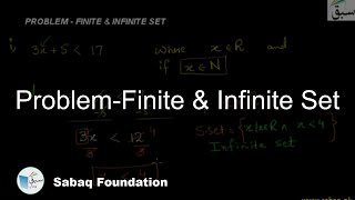 Problem-Finite & Infinite Set