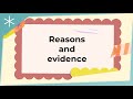 Understanding Reasons and Evidence in Persuasive Writing