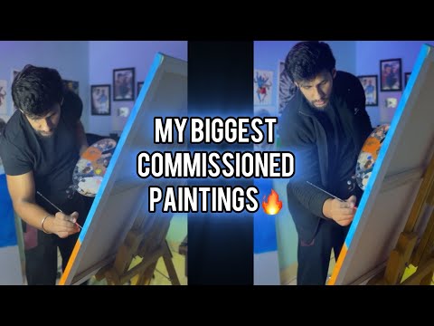 my Biggest Commissioned Art Work 🔥 Oil Painting portraits on Canvas