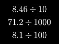 Dividing Decimals and Decimal Movement