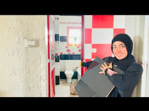 غيرت سيراميك الحمام❤️‍🔥شوفو النتيجه بعد وقبل🤩اخيراا التغير اللى فرح قلبى من غير تكسير ولا بهدله⁉️