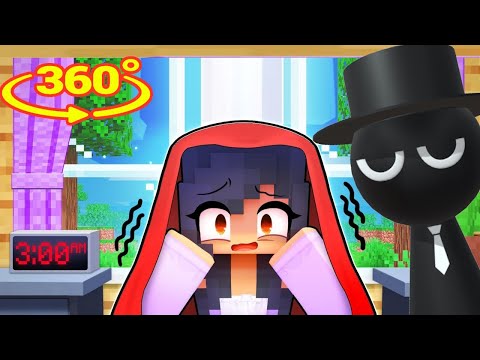 DARK SPRUNKI Doesn't Let Aphmau  Sleep in Minecraft 360°!