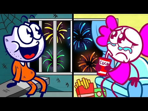 Firework in the Cell - Happy New Year 2025 (Cartoon Animation) - Max Puppy TeenZ