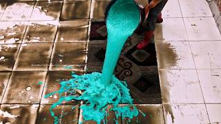 The dirtiest shaggy carpet transformation ASMR cleaning