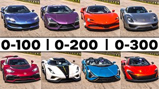FH5 Acceleration Battle | Revuelto, SF90, 918, Regera, Laferrari, P1, 296 GTB, AMG One & More!