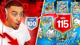 J'AI AMELIORER MON EQUIPE  A 115 DE GEN SUR FC MOBILE ! 🤑