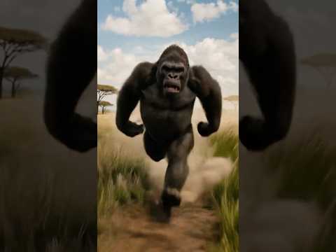 Mother Gorilla VS 10 Hyenas  #wildlife  #animals