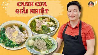 3 món canh cua giải nhiệt mùa hè – rau tập tàng, hoa thiên lý, rau rút | Cùng Cháu Vào Bếp