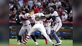 Reynaldo Lopez and Jorge Soler throw punches in wild Braves-Angels brawl.