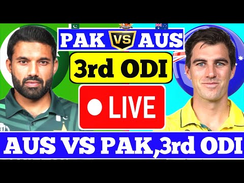 🔴Live : Pakistan vs Australia || 3rd ODI Match || PAKvsAUS || Live Score Match & Commentary