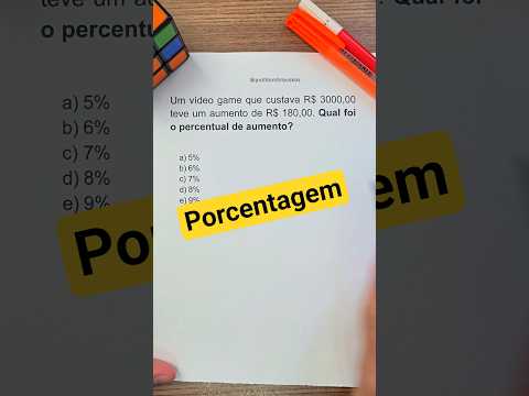 Aumento percentual #porcentagem #educação #concursos
