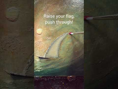 Something's wrong here. Maybe I should stopโฆ Push through. And peace returns. Art Oil Painting