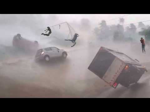 Record China Windstorm: Cars Flew, 40,000 Injured | CNN Footage