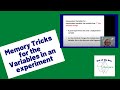 Understanding Experimental Variables and Controls