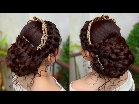Hermoso peinado recogido alto elegante para graduación, bodas 15 años comunión o fiesta ✨