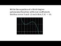 Understanding Third Degree Polynomial Functions