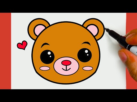 CÓMO DIBUJAR UN LINDO OSO DE PELUCHE, PASSO A PASSO,  JACK Dibujos